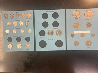 CONJUNTO TIPO 27 peças em NOVA PASTA (76% completo) = PRATA, BICENTENÁRIO E CONJUNTO DA DÉCADA DE 1970 - Imagem 1 de 4