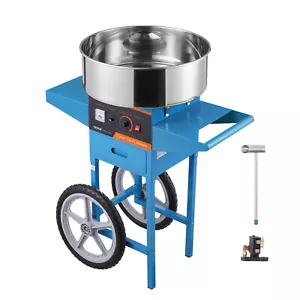 VEVOR Macchina Zucchero Filato Commerciale con Carrello 1000 W Feste in Famiglia - Foto 1 di 12