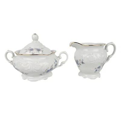 Crema y azucarero Royal Kent Collection RKT12 Polonia flores azules difícil de encontrar Foto 1 de 4