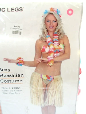 Women's New Sexy Hawaiian Hula Girl Costume Music Legs - Image 1 of 4