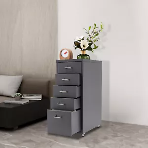 5 Drawer Dresser Tall Chest of Drawers Wood Rustic Storage Organizer for Bedroom - Picture 1 of 22