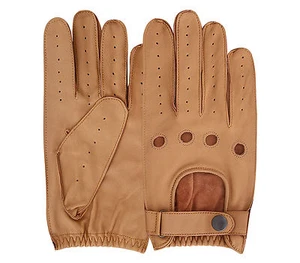 GUANTES DE CONDUCIR PARA HOMBRE CHÓFER PIEL DE CORDERO GUANTE VESTIDO MODA AJUSTE DELGADO - Imagen 1 de 9