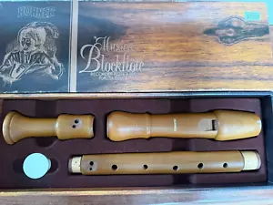 Hohner Musica Blockflöte 3 Pc. F-Alt # 9574 Pearwood Recorder Flute box manual - Picture 1 of 6