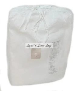 RACHEL ASHWELL COUTURE Sienna Sateen White QUEEN FLAT SHEET Shabby Chic - Picture 1 of 4