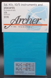 Archer | No. AR35355 | 1:35 Sd. Kfz. 10/5 Instruments & Placards Transfers - Picture 1 of 1