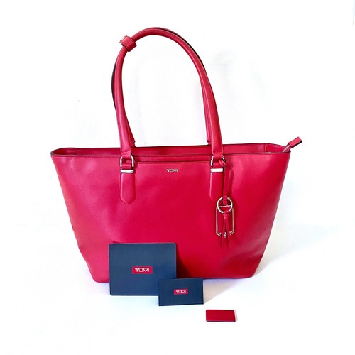 TUMI STANTON RED LEATHER NONIE BUSINESS TOTE LAPTOP CARRYON BAG NWT eBay