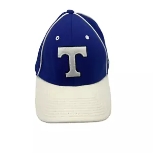 The Game Pro Mans T Logo Script Hat Cap Blue and White, Size Medium (Stretch) - Picture 1 of 11