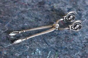 GEORG JENSEN Antique Sterling Silver ICE/SUGAR Cube Tongs, Beautiful!