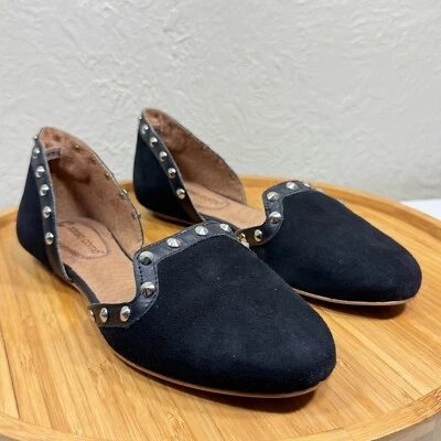 Corso Como Tachonado D'Orsay Pisos 6 Ballet Gamuza Cuero Motociclista Grunge Y2K Foto 1 de 4