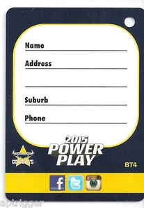 2015 NRL Power Play BAG TAG (BT4) Cowboys - Picture 1 of 1