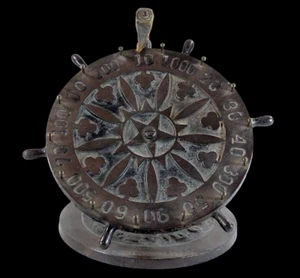ROULETTE DE COMPTOIR OH J HURD  vers 1900 / jouet ancien jeu de bar - Imagen 1 de 8