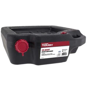 16 Quart Automotive Drain Pan Container, 420032HTMI, Black - Picture 1 of 12