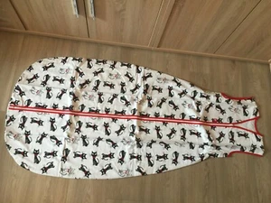 Sommer Schlafsack 150 cm NEU weiß mit schwarzen und weißen Katzen - Bild 1 von 1
