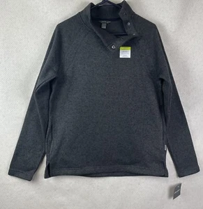 Suéter Pullover Eddie Bauer Polar Para Mujer M 3 Botón A Presión Frontal Cuello Simulado - Imagen 1 de 10