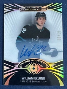 2021-22 Upper Deck Ultimate Introductions William Eklund Mint Auto /10 Sharks - Picture 1 of 9