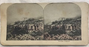 WWI Stereoview Guerra Dugouts Tedeschi - Foto 1 di 1