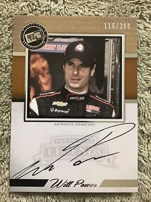 2013 Press Pass Legends WILL POWER Autograph Indy 500 Champion Racing #d/200 - Image 1 of 4