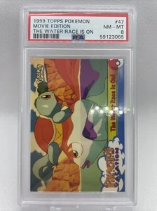 Pokemon PSA 8 Topps Movie Edition The Water Race Is On #47 Pikachu's Vacation - Picture 1 of 2