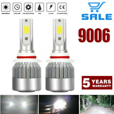 2X White 9006 HB4 LED Headlight Bulbs Kit Canbus Error Free High/Low Beam Xenon - Image 1 of 4