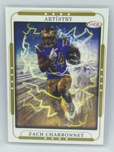 Zach Charbonnet Rookie Gold 2023 Sage Artistry Football # 127 - Bild 1 von 2