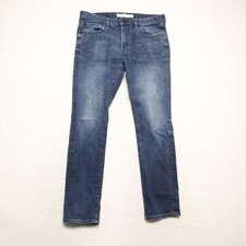Express Alec Men's Size 34x32 Blue Super Skinny Dark Wash Stretch Denim Jeans