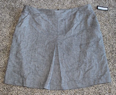 NWT Worthington 20W Black Gray A Line Skirt Pockets Wool Blend - Image 1 of 4