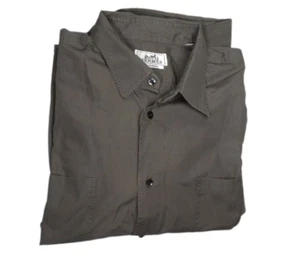 Hermes Dress Shirt Mens 43/17 2XL Gray 2-Pocket Button Down Made in France - Picture 1 of 11