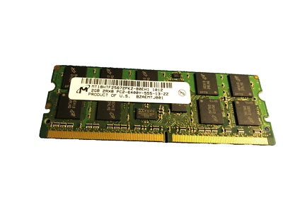 MT18HTF25672PKZ-80EH1 MICRON 2GB 2RX8 PC2-6400Y-555-13-ZZ NEW RARE LAST ONE QTY1 - Image 1 of 2
