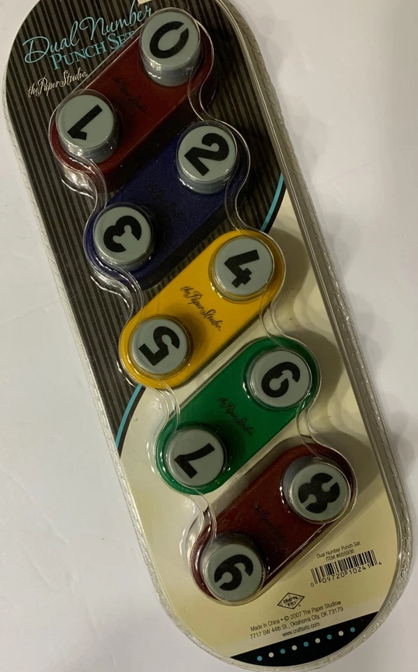 The Paper Studio DUAL NUMBER PUNCH SET NEW Crafting - Image 1 of 1