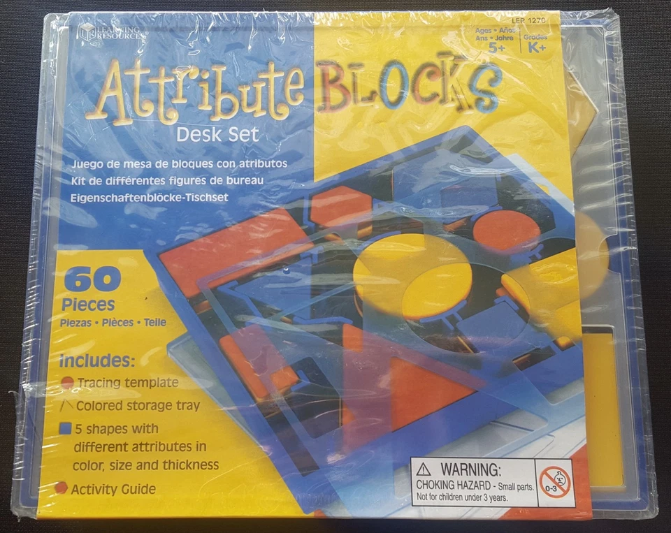 200121 Toy Learning Resources LER1270 Attribute Blocks Desk Set