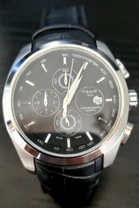 ⭐Tìssot Couturier Tachymeter Chronograph Men's Leather Watch Gorgeous! - Picture 1 of 5