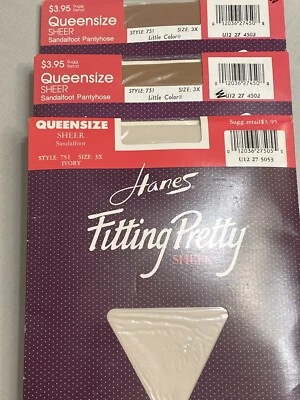 Hanes Talla Grande Ajuste Pretty Queen 3X Sedoso Transparente (Lote de 3 Pares) Foto 1 de 4