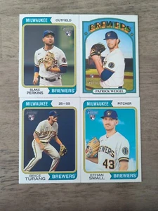 Topps Heritage (4 Card) Rookie Lot - Milwaukee Brewers - Picture 1 of 1
