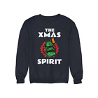 kiMaran THE XMAS SPIRIT $ Bill Anti Christmas Fleece Sweatshirt Long Sleeve Tee