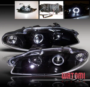 97 98 99 MITSUBISHI ECLIPSE PROJECTOR HEADLIGHTS BLACK - Picture 1 of 1