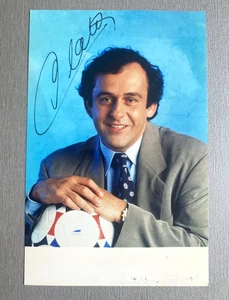 MICHEL PLATINI 3x Ballon d'Or Weltmeister 1984 signed Foto 10x15 Autogramm - Picture 1 of 1