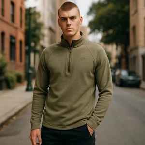 The North Face Herren Pullover Quarter Zip Langarm olivgrün - Bild 1 von 12