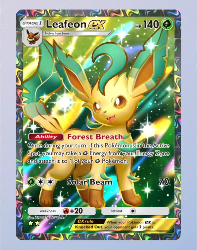 Leafeon Full Art 2⭐, Pokemon TCG Pocket, Triumphant Light, English - Image 1 of 1