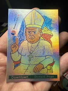 Donald Trump Pope Don Refractor Kids Art Trading Card limited /2500 Donald Pope - Picture 1 of 2