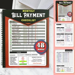 Monthly Bill Payment Checklist: Bill Tracker Notebook, the 4-Year Guide for Fami - Picture 1 of 10