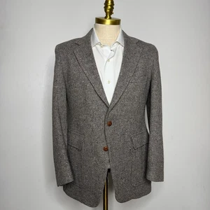 Tailored Classics Levi Strauss Brown Tweed Wool Blend Blazer Jacket 40R - Picture 1 of 10