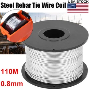 Rollos de atar alambre de acero inoxidable de 0,8 mm 110 m para varias máquinas de atar barras de refuerzo - Imagen 1 de 17