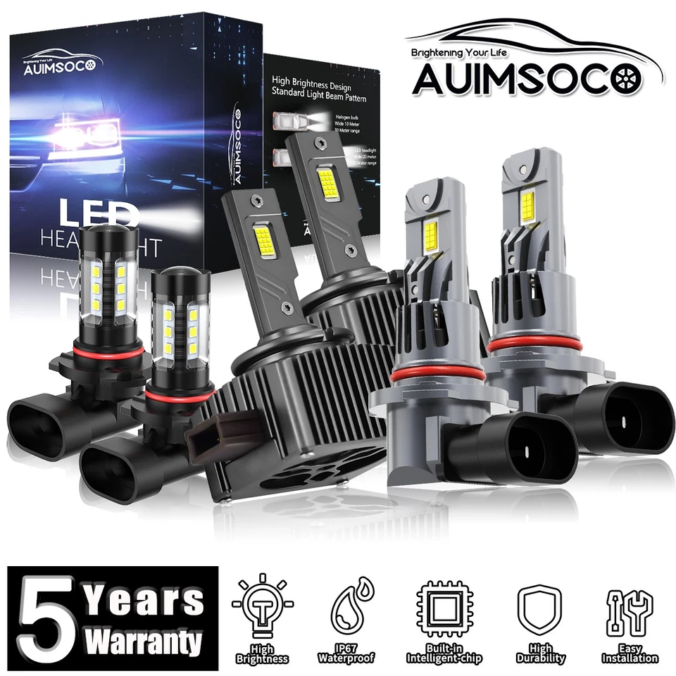 Kit de faros LED + bombillas antiniebla combo 6x 6500K para Mercury Montego 2005-2007 Foto 1 de 4