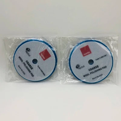 2pk Rupes 9.BW180H Coarse Blue Wool Pad 170mm - 6.75in Big Foot Polishing Foto 1 de 4
