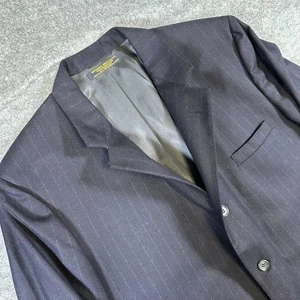 Brooks Brothers Blazer Mens 46 Pinstripe Wool Union Made USA Classic Suit Coat - Picture 1 of 13