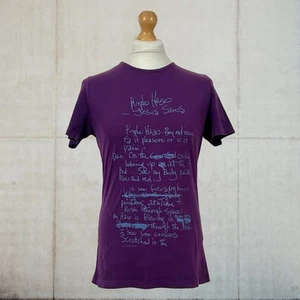 T-Shirt Edizione Limitata Pretty Green x Jimi Hendrix Purple Haze Lyrics Taglia Small - Foto 1 di 8