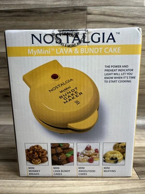 Nostalgia My Mini Lava Donut Muffin & Bundt Cake Maker Amarillo Foto 1 de 4