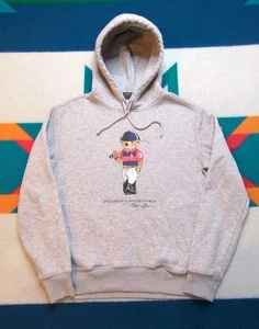Polo Ralph Lauren Polo Bear Sudadera con Capucha Gris Jaspeado Sudadera EE. UU. Caballo Deporte Pequeño - Imagen 1 de 6