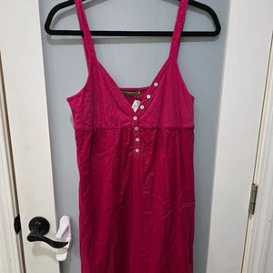 Mini Vestido Terciopelo Nuevo con Etiquetas Rosa Talla M Sin Mangas Botón Frontal Fecha Noche Informal - Imagen 1 de 4