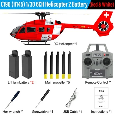 RC ERA C190(H145) RC Helicopter Dual Brushless 6CH 6 Axis Gyro RC RTF Aircraft - Image 1 of 4